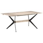 vidaXL Table de salle à manger 180x90x76 cm Bois de manguier massif