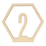 Set 15 Chiffres 10 5X10 Cm - Bois