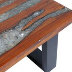 vidaXL Table basse Teck Résine 100 x 50 cm
