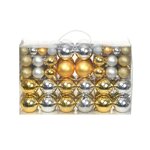 Boules de Noël 100 Pièces Argenté/Doré