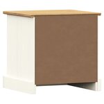 vidaXL Table de chevet VIGO blanc 42x35x40 cm bois de pin massif
