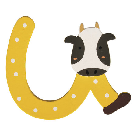Alphabet en bois pour prénom d'enfant 5 cm Lettre U