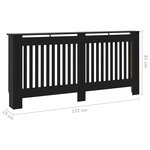 vidaXL Cache-radiateur Noir 172x19x81 cm MDF