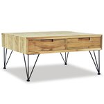 vidaXL Table basse 80 x 80 x 40 cm Teck massif