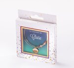 Bracelet claire avec perles blanches
