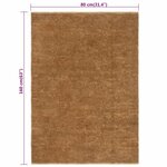 vidaXL Tapis à poils bouclés fait à la main 80x160 cm Jute et coton
