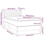 vidaXL Lit à sommier tapissier avec matelas Marron foncé 90x190 cm