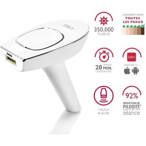 Silk'n Motion IPL - Epilateur a lumiere pulsée - 350.000 flashs - Tous types de peaux - Corps et visage - Blanc