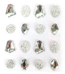 16 Pierres Precieuses Adhesives Blanches 20