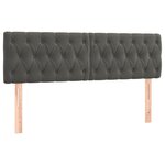 vidaXL Lit à sommier tapissier et matelas Gris foncé 140x190cm Velours