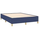 vidaXL Cadre de lit Bleu 140x190 cm Tissu