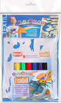 Gouache pour textile Playcolor 6 Pièces + Pochoirs Garçon