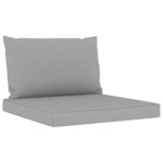 vidaXL Salon de jardin 5 Pièces avec coussins gris