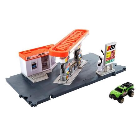 Matchbox playset station essence - circuit / petite voiture - 3 ans et +