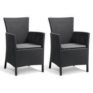 Allibert Chaises de salle à manger de jardin 2 Pièces Iowa Graphite