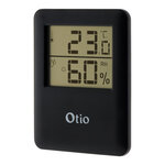 Thermomètre / Hygromètre intérieur magnétique - Noir - Otio