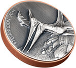 Pièce de monnaie en Argent - Cuivre 10 Vatu g 10 Ag - 145 Cu Millésime 2024 Double Giant Predators PTERANODON