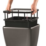 LECHUZA Jardinière Quadro 28 LS ALL-IN-ONE Charbon 16143