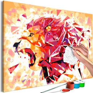 Tableau à peindre par soi-même - abstract lion l x h en cm 60x40