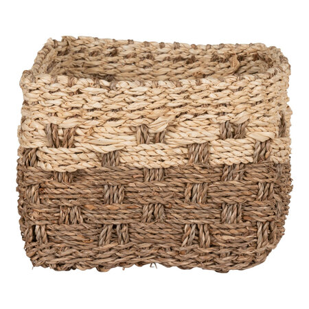 Panier rectangulaire en jonc de mer 30 x 20 x 15 cm