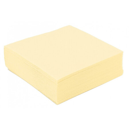 Lot de 40 serviettes en papier 2 plis - 38x38 cm - ivoire - gappy