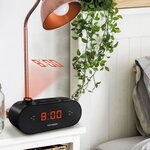 METRONIC Radio réveil FM projection double alarme