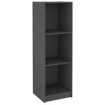 vidaXL Bibliothèque/Séparateur de pièce Gris 36x33x110 cm Pin massif