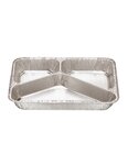 (lot  de 100 plats) plat rectangulaire aluminium 1 compart. 322 x 262 x 60mm