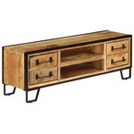 vidaXL Meuble TV avec tiroirs 120 x 30 x 40 cm Bois massif de manguier