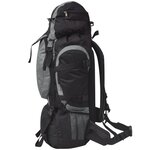 vidaXL Sac à dos de randonnée XXL 75 L Noir et gris