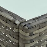 vidaXL Salon de jardin 5 Pièces avec coussins Résine tressée Gris
