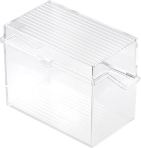 petite boîte à fiches A6 à l'italienne, transparent HELIT