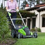 Greenworks tondeuse à gazon sans batterie 40 v g40lm41 41 cm 2504707