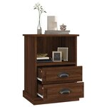 vidaXL Tables de chevet 2 Pièces chêne marron 43x36x60 cm