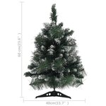 vidaXL Sapin de Noël artificiel pré-éclairé et supports vert 60 cm PVC