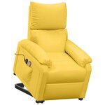 vidaXL Fauteuil de massage Jaune Tissu