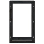 vidaXL Support pour bois de chauffage Noir 60x25x100 cm Bois de pin