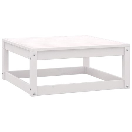 vidaXL Repose-pied de jardin 70x70x30 cm Blanc Bois de pin solide