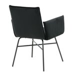 Venture Home Chaise à dîner Pippi Velours Noir