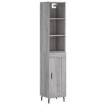 vidaXL Buffet haut Sonoma gris 34 5x34x180 cm Bois d'ingénierie