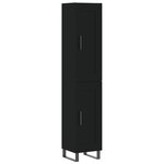 vidaXL Buffet haut Noir 34 5x34x180 cm Bois d'ingénierie