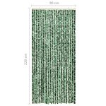 vidaXL Moustiquaire Vert et blanc 90x220 cm Chenille
