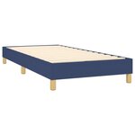 vidaXL Lit à sommier tapissier avec matelas Bleu 80x200 cm Tissu