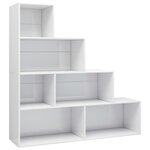 vidaXL Bibliothèque/Séparateur de pièce Blanc brillant 155x24x160 cm
