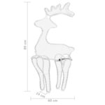 vidaXL Décoration de Noël de renne avec maille 306 LED 60x24x89 cm