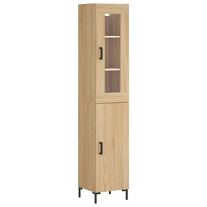 vidaXL Buffet haut Chêne sonoma 34 5x34x180 cm Bois d'ingénierie
