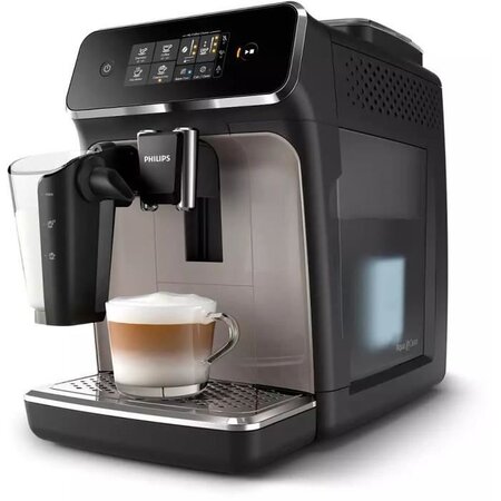 Machine à expresso automatique avec broyeur - philips caft2235/40/phi - marron zinc - 3 boissons - lattego - ecran tactile