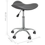 vidaXL Chaises pivotantes à manger lot de 4 gris similicuir