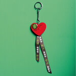 Porte-clés en bois Coeur