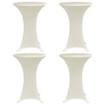 vidaXL Housses élastiques de table Ø 70 cm Crème 4 Pièces